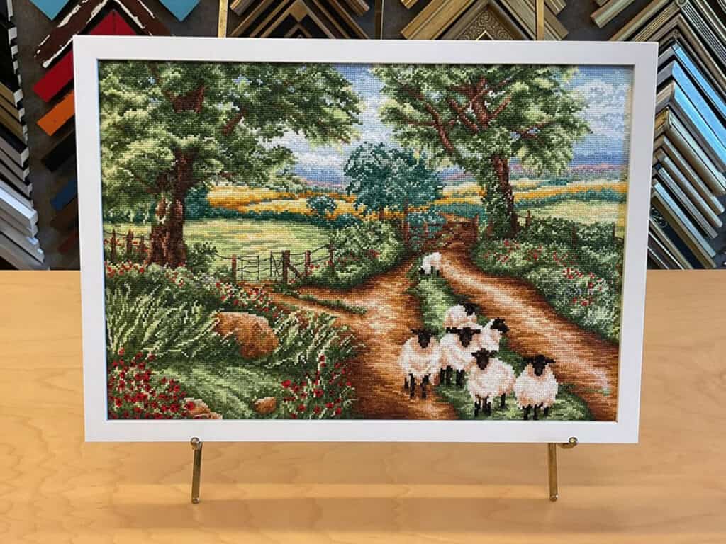 how to protect artwork from sunlight, summer landscape framed